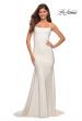 Picture of: Chic Luxe Jersey Gown with Train and V Back in White, Detail Picture 2