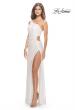 Picture of: One Shoulder Sequin Dress with Circle Cut Out in White, Style: 31089, Detail Picture 2