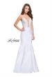 Picture of: Mikado Prom Dress with Lace Beaded Bodice and Low Back in White, Style: 25751, Detail Picture 3