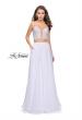 Picture of: Two Piece Gown with Beaded Lace Bodice and A-line Skirt in White, Style: 25830, Detail Picture 3