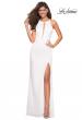 Picture of: High Neckline Prom Dress with Strappy Back in White, Style: 26946, Detail Picture 3