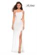 Picture of: Asymmetrical Jersey Prom Dress with Cut Outs in White, Style: 27126, Detail Picture 3