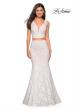 Picture of: Sweetheart Neckline Two Piece Long Lace Prom Dress in White, Style: 27262, Detail Picture 3