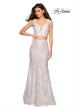 Picture of: Two Piece Lace Prom Dress with Rhinestones in White, Style: 27302, Detail Picture 3