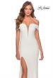 Picture of: Long Off The Shoulder Prom Dress with Deep V-Neck in White, Style: 28132, Detail Picture 3
