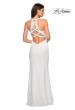 Picture of: Plunging Neckline Gown with Intricate Cut Out Back in White, Style: 26997, Detail Picture 4