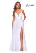 Picture of: Long Chiffon Prom Dress with Unique Lace Up Back in White, Style: 28522, Detail Picture 4