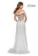 Picture of: Long Off the Shoulder Prom Dress with Lace Up Back in White, Style: 28545, Detail Picture 4