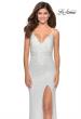 Picture of: Form Fitting Sequin Dress with Cut Out Open Back in White, Style: 28616, Detail Picture 4