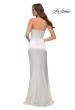 Picture of: Simply Chic Strapless Stretch Satin Long Gown in White, Style 29807, Detail Picture 4