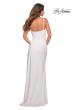 Picture of: Prom Dress with Side Cut Out and High Side Slit in White, Detail Picture 4