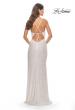 Picture of: Sequin Dress with Stunning Fringe Beaded Slit in White, Style: 31389, Detail Picture 4