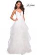 Picture of: Tulle A Line Dress with Plunging Sweetheart Neckline in White, Style: 27024, Detail Picture 5