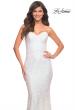 Picture of: Unique Long Sequin Strapless Gown with Sweetheart Top in White, Style: 30743, Detail Picture 5