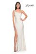 Picture of: Rhinestone One Shoulder Prom Dress with High Slit in White, Style: 31699, Detail Picture 5