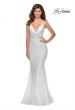 Picture of: Sequin Lace Mermaid Prom Dress with Sheer Bodice in White, Style: 28647, Detail Picture 6