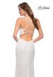 Picture of: Sequin Dress with Square Neckline and Open Back in White, Style 29676, Detail Picture 6