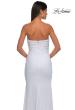 Picture of: Strapless Evening Dress with Beading Detail on Slit and Neckline in White , Style: 32360, Detail Picture 6
