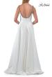 Picture of: Elegant A-Line Evening Gown with Beaded Straps and High Slit in White, Style: 33106, Detail Picture 6