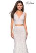 Picture of: Sweetheart Neckline Two Piece Long Lace Prom Dress in White, Style: 27262, Detail Picture 7