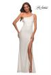 Picture of: Simple One Shoulder Long Sequin Evening Gown in White, Detail Picture 7