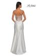 Picture of: Rhinestone Corset Prom Dress with Stretch Satin Skirt in White, Style: 32691, Detail Picture 7