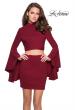 Picture of: Two Piece Bell Sleeve Jersey Dress with Open Back in Wine, Style: 26621, Main Picture