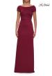 Picture of: Simple Short Sleeve Fitted Jersey Evening Dress in Wine, Style: 33616, Main Picture