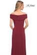 Picture of: Off The Shoulder Jersey Dress with Ruching in Wine, Style: 27959, Detail Picture 8