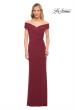 Picture of: Off The Shoulder Jersey Dress with Ruching in Wine, Style: 27959, Detail Picture 3