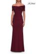 Picture of: Off-the-Shoulder Draped Jersey Gown in Wine, Style: 33171, Detail Picture 5