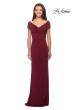 Picture of: Ruched Jersey Long Gown with V Neckline, Style: 26519, Detail Picture 7