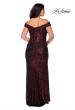 Picture of: Off The Shoulder Sequin Plus Size Prom Dress in Wine, Style: 28795, Detail Picture 8