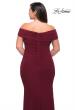 Picture of: Long Net Jersey Plus Dress with Bodice Design in Wine, Style: 29635, Detail Picture 8