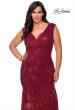 Picture of: Faux Wrap Bodice Sequin Plus Size Prom Gown in Wine, Style: 28962, Detail Picture 1