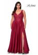 Picture of: A-line Plus Size Dress with Rhinestone Lace Bodice in Wine, Style: 29039, Detail Picture 2