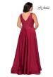 Picture of: A-line Plus Size Dress with Rhinestone Lace Bodice in Wine, Style: 29039, Detail Picture 3