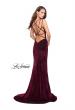 Picture of: Velvet Form Fitting Prom Dress with Intricate Back in Wine, Style: 25681, Main Picture
