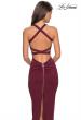 Picture of: Body Forming Dress with Exposed Zipper and Slit in Wine, Style: 27637, Main Picture