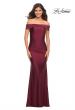 Picture of: Off the Shoulder Elegant Long Evening Gown in Wine, Detail Picture 8