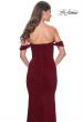 Picture of: Off the Shoulder Net Jersey Dress with Ruching in Wine, Style: 31914, Detail Picture 13