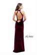 Picture of: Velvet Prom Dress with Open Back and Deep V Cut Out in Wine, Style: 25292, Back Picture