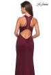 Picture of: Racer Back Jersey Form Fitting Prom Dress in Wine, Style: 27573, Back Picture