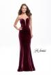 Picture of: Strapless Velvet Mermaid Dress with Strappy Back in Wine, Style: 25158, Detail Picture 1