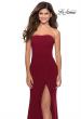 Picture of: Strapless Double Strap Long Jersey Prom Dress in Wine, Style: 28835, Detail Picture 1