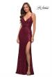 Picture of: Elegant Long Sequin Dress with V Neckline in Wine, Style 29657, Detail Picture 1