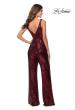 Picture of: Chic Sequin Jumpsuit with V-Neckline in Wine, Style: 28722, Detail Picture 2
