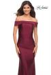 Picture of: Off the Shoulder Elegant Long Evening Gown in Wine, Detail Picture 2