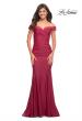 Picture of: Chic Off the Shoulder Evening Dress with Ruching in Red, Style: 30736, Detail Picture 2