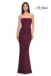 Picture of: Rhinestone Embellished Strapless Ruched Prom Dress in Wine, Style: 32141, Detail Picture 2